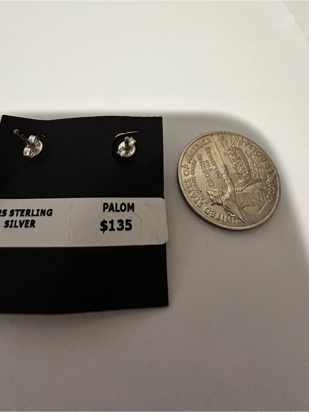 Sterling Silver Paloma Turquoise Stud Earrings - Picture 4 of 4